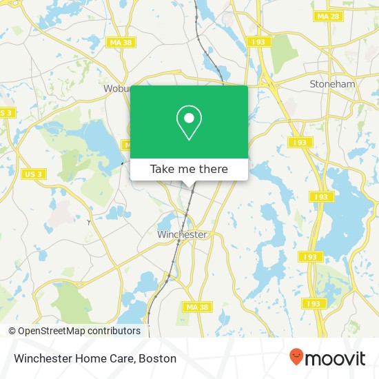 Winchester Home Care map