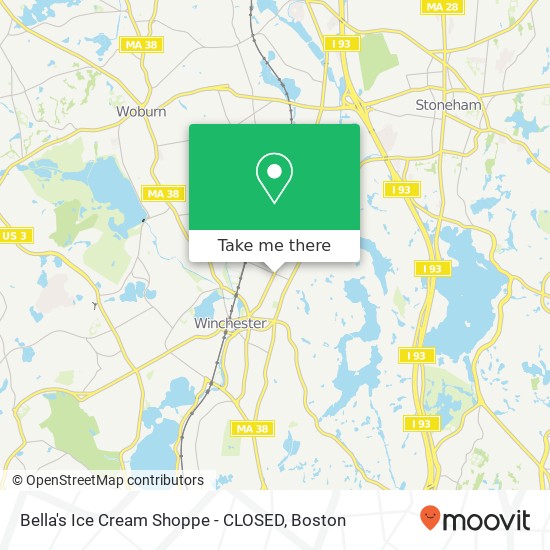 Bella's Ice Cream Shoppe - CLOSED map