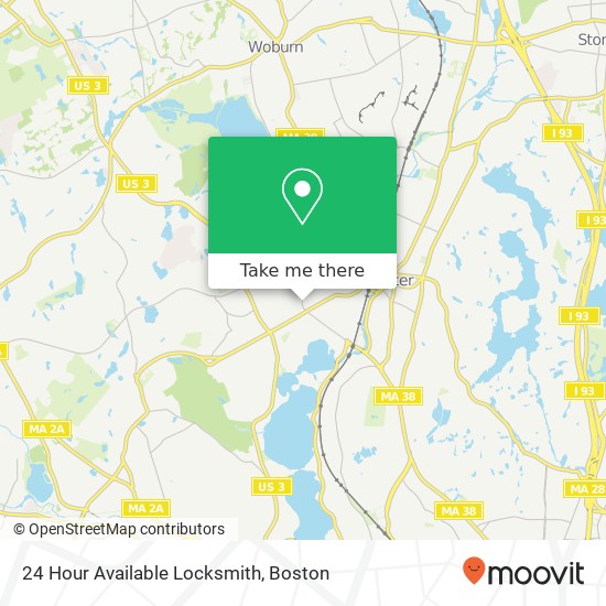 24 Hour Available Locksmith map