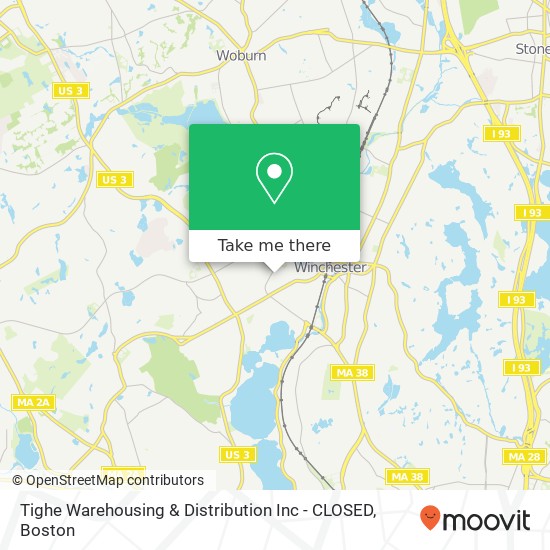 Mapa de Tighe Warehousing & Distribution Inc - CLOSED