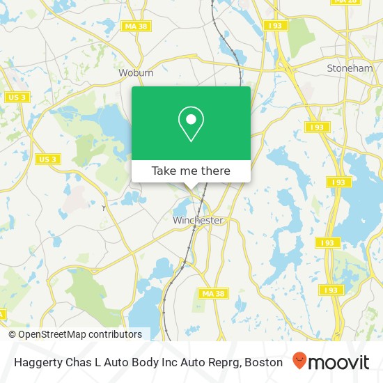 Mapa de Haggerty Chas L Auto Body Inc Auto Reprg