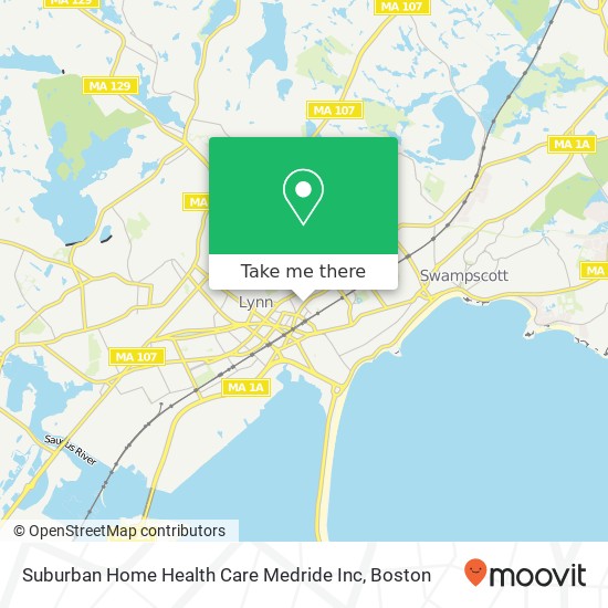 Mapa de Suburban Home Health Care Medride Inc