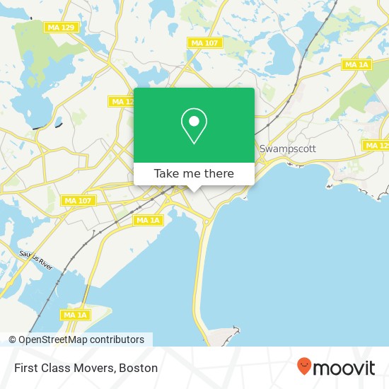 First Class Movers map