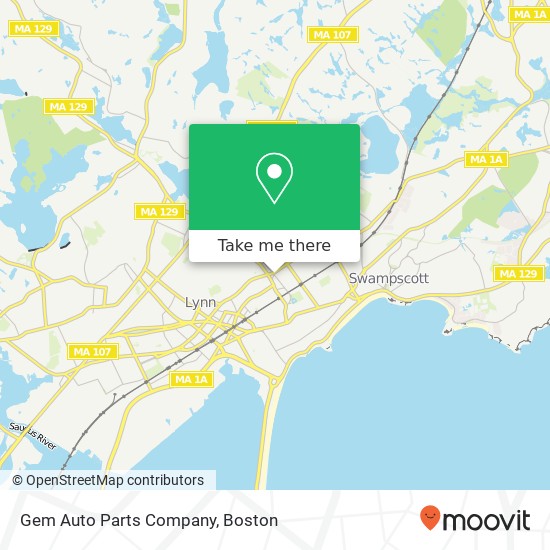 Mapa de Gem Auto Parts Company