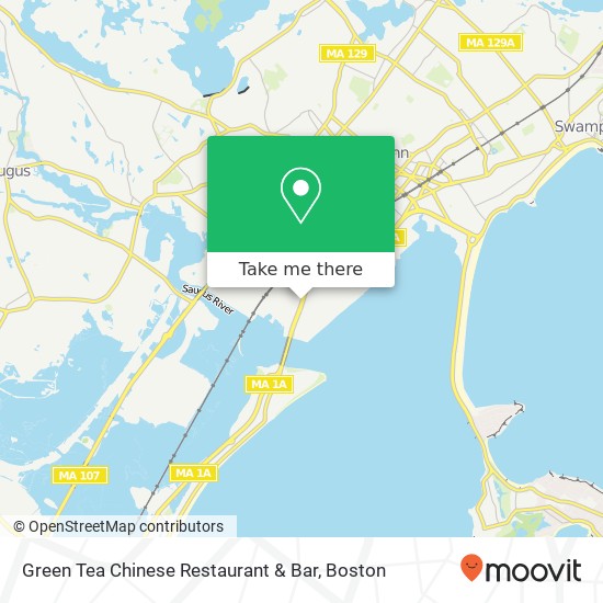 Mapa de Green Tea Chinese Restaurant & Bar