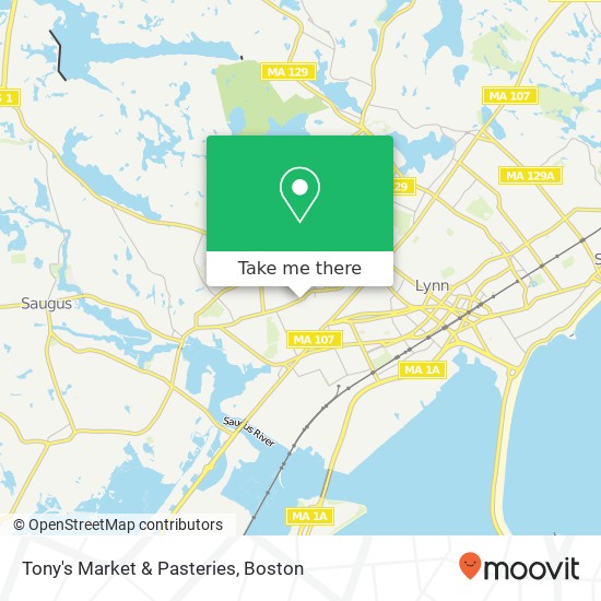 Mapa de Tony's Market & Pasteries