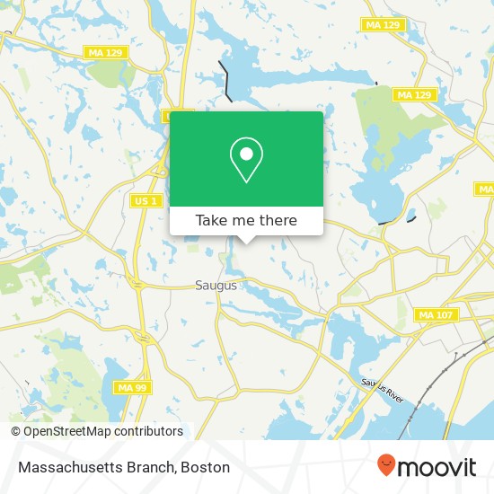 Massachusetts Branch map