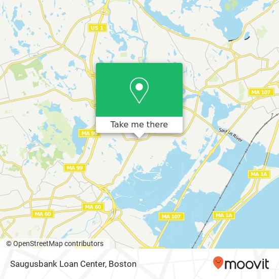 Mapa de Saugusbank Loan Center