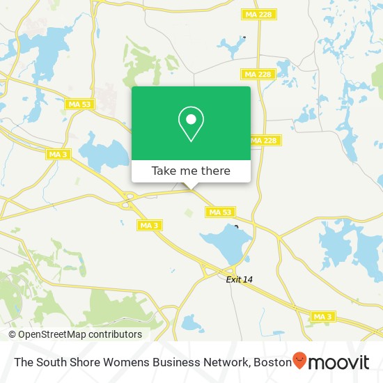 The South Shore Womens Business Network map