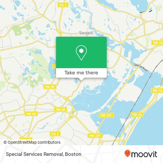 Special Services Removal map