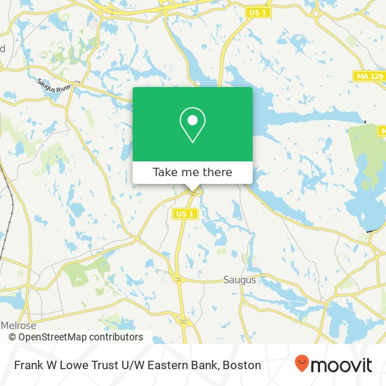 Mapa de Frank W Lowe Trust U / W Eastern Bank