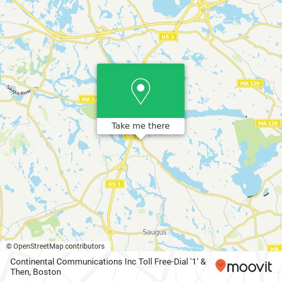 Continental Communications Inc Toll Free-Dial '1' & Then map