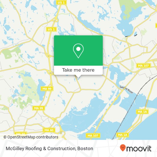 McGilley Roofing & Construction map