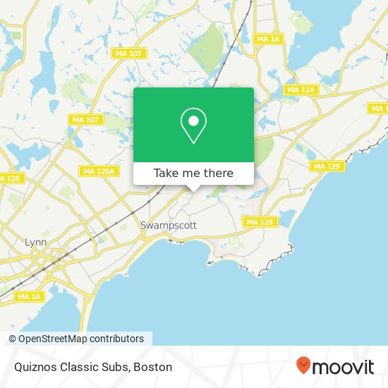 Quiznos Classic Subs map