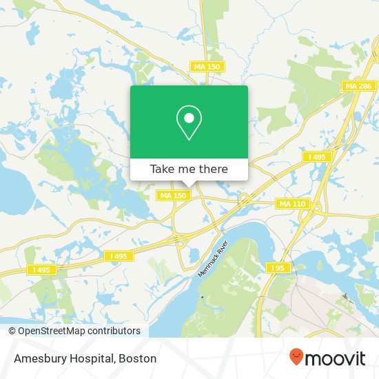 Amesbury Hospital map