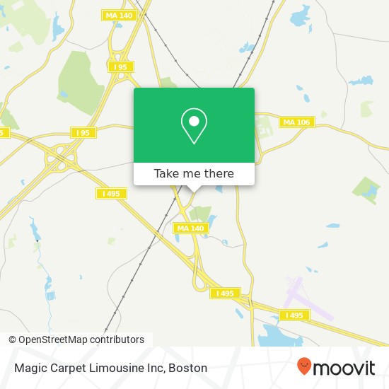 Magic Carpet Limousine Inc map