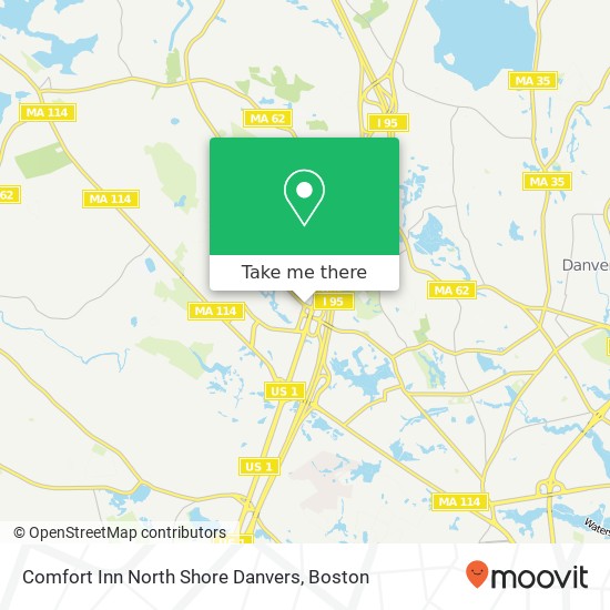 Comfort Inn North Shore Danvers map