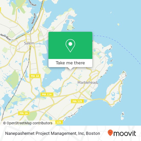 Nanepashemet Project Management, Inc map