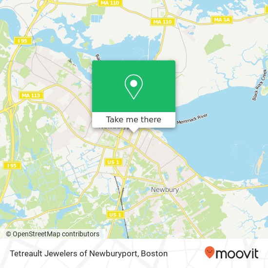 Mapa de Tetreault Jewelers of Newburyport