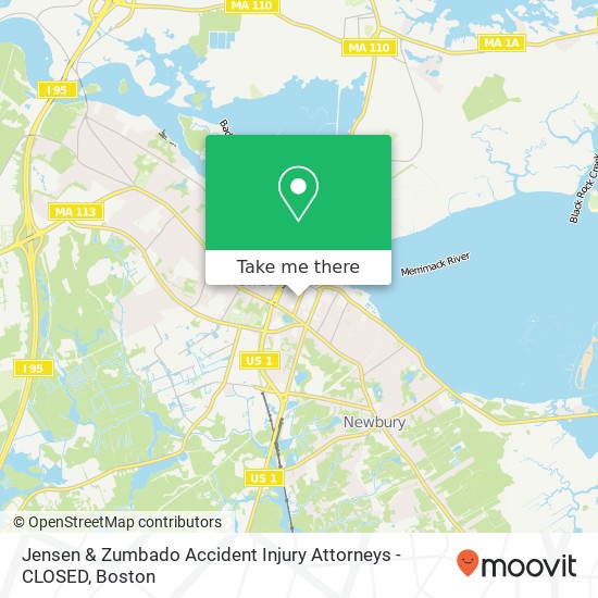 Jensen & Zumbado Accident Injury Attorneys - CLOSED map
