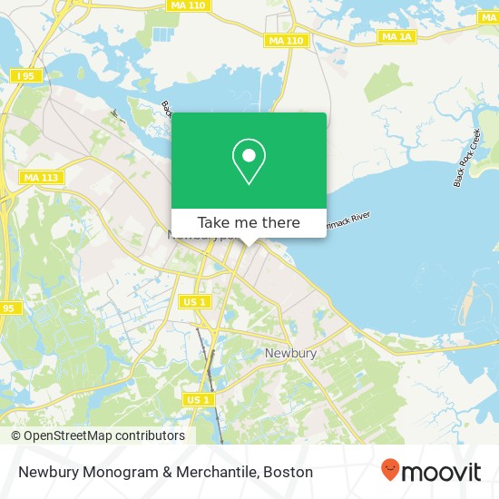 Newbury Monogram & Merchantile map