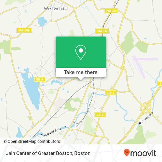 Jain Center of Greater Boston map