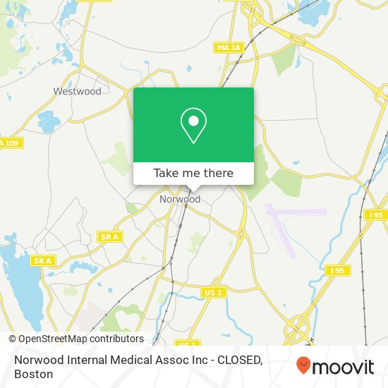 Norwood Internal Medical Assoc Inc - CLOSED map