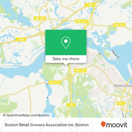 Mapa de Boston Retail Grocers Association Inc