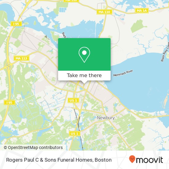 Mapa de Rogers Paul C & Sons Funeral Homes