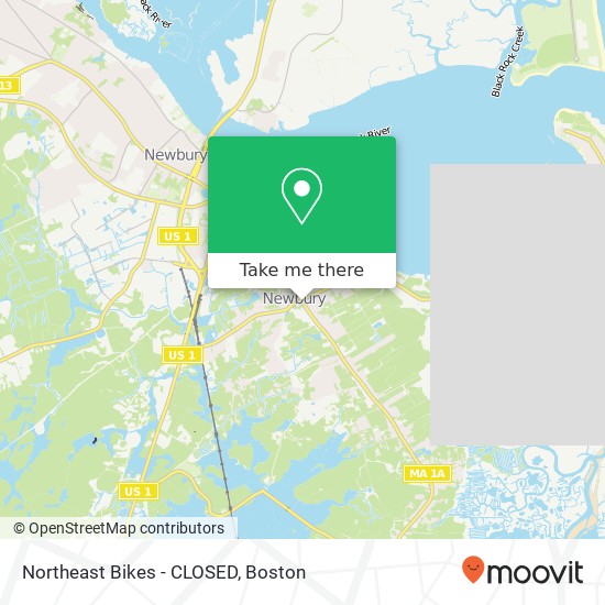 Mapa de Northeast Bikes - CLOSED