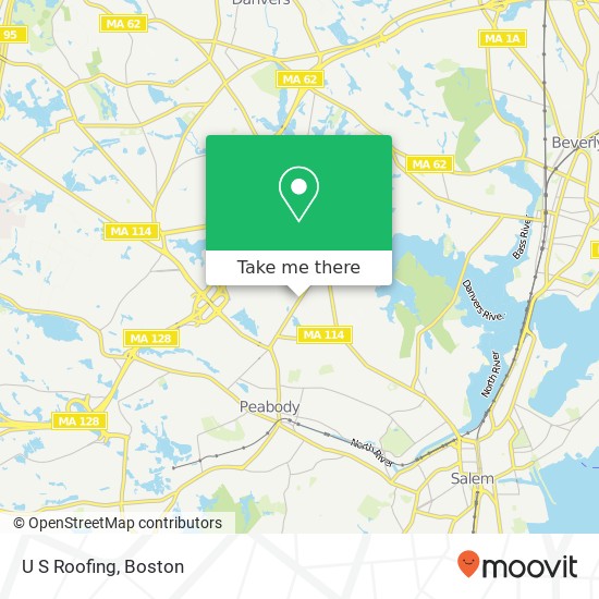 U S Roofing map