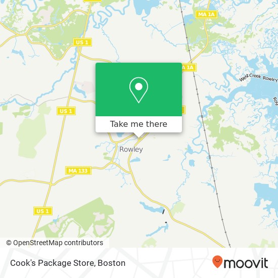 Cook's Package Store map