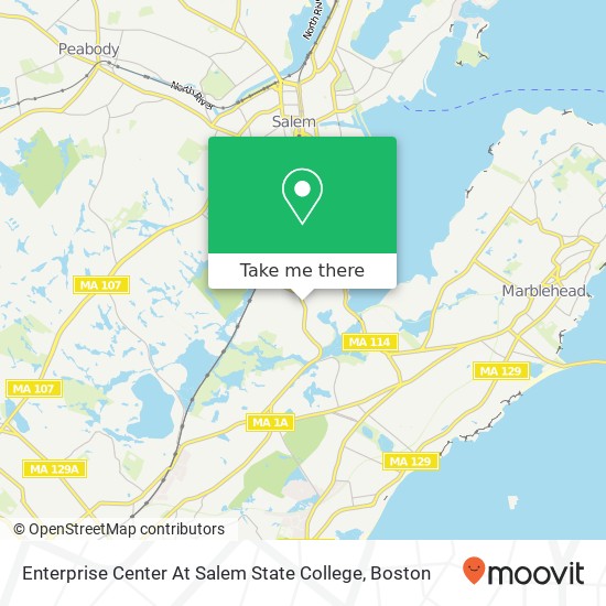 Mapa de Enterprise Center At Salem State College