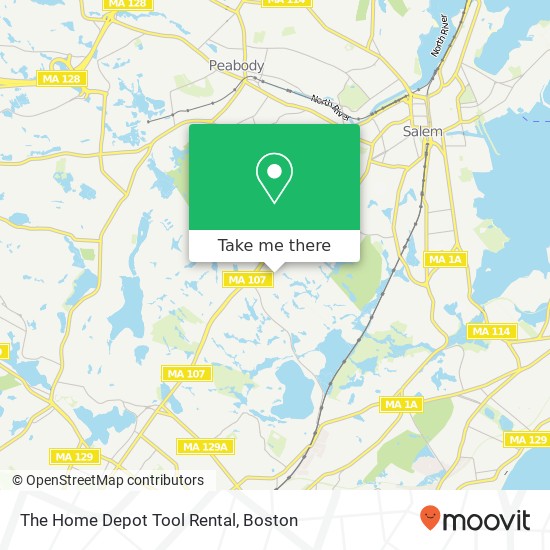 The Home Depot Tool Rental map