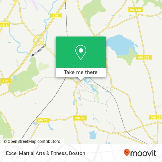 Mapa de Excel Martial Arts & Fitness