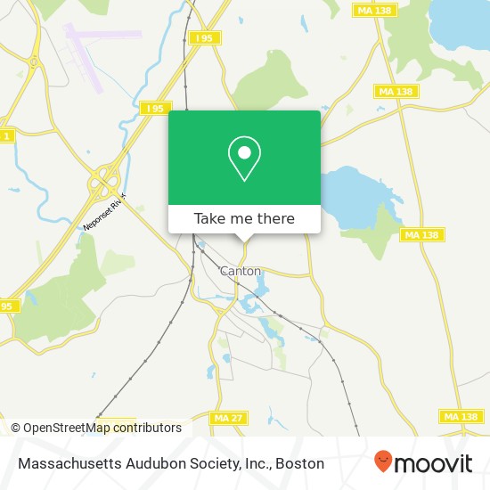 Massachusetts Audubon Society, Inc. map