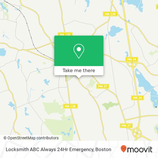 Locksmith ABC Always 24Hr Emergency map