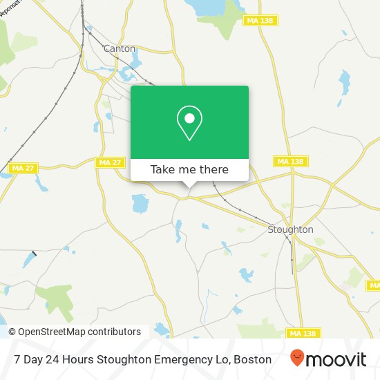 7 Day 24 Hours Stoughton Emergency Lo map