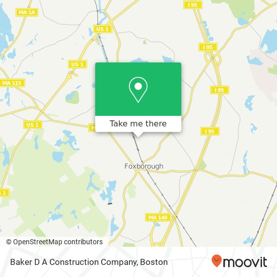 Baker D A Construction Company map