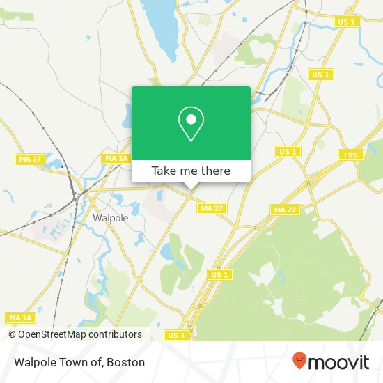 Walpole Town of map