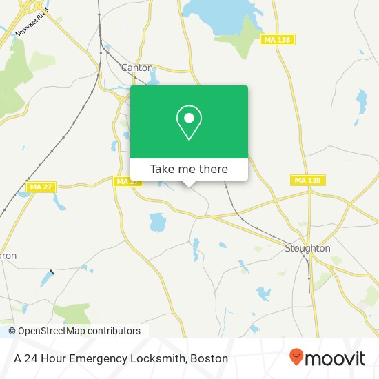 A 24 Hour Emergency Locksmith map