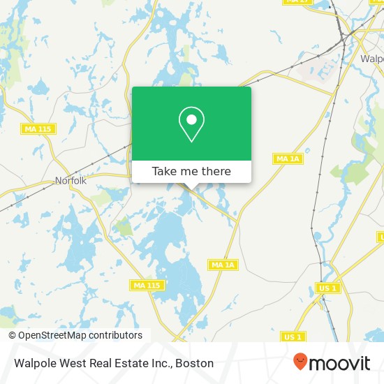 Mapa de Walpole West Real Estate Inc.