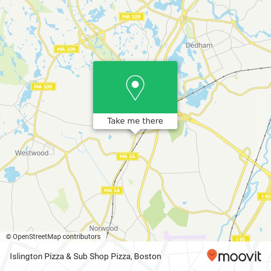 Mapa de Islington Pizza & Sub Shop Pizza