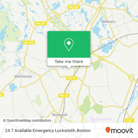 Mapa de 24 7 Available Emergency Locksmith