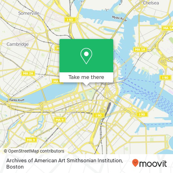 Archives of American Art Smithsonian Institution map