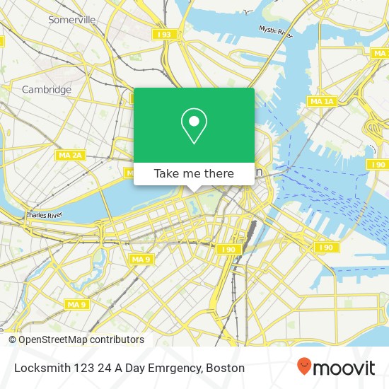 Locksmith 123 24 A Day Emrgency map