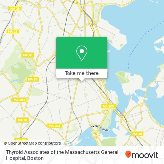 Thyroid Associates of the Massachusetts General Hospital map