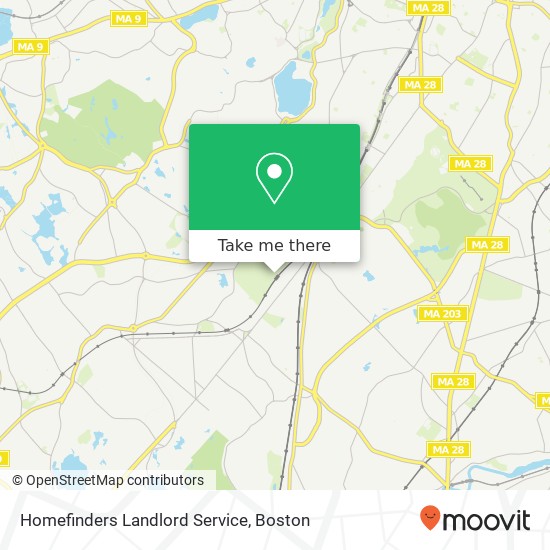 Homefinders Landlord Service map