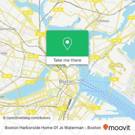 Mapa de Boston Harborside Home Of Js Waterman -