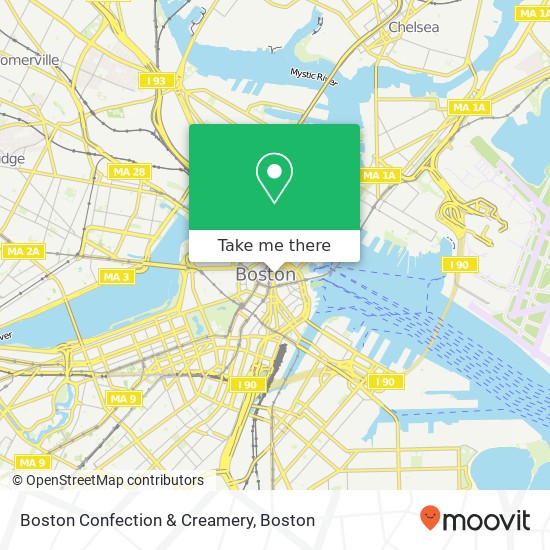 Mapa de Boston Confection & Creamery